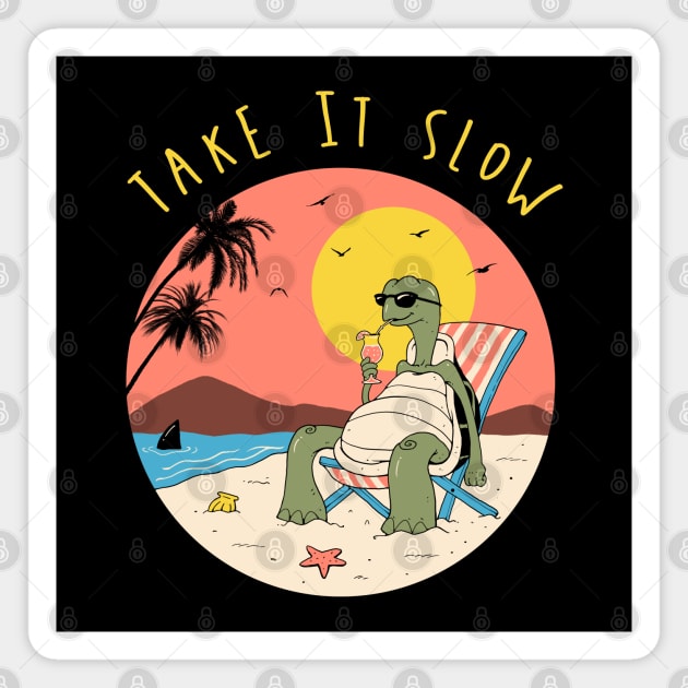 Take It Slow Magnet by Vincent Trinidad Art